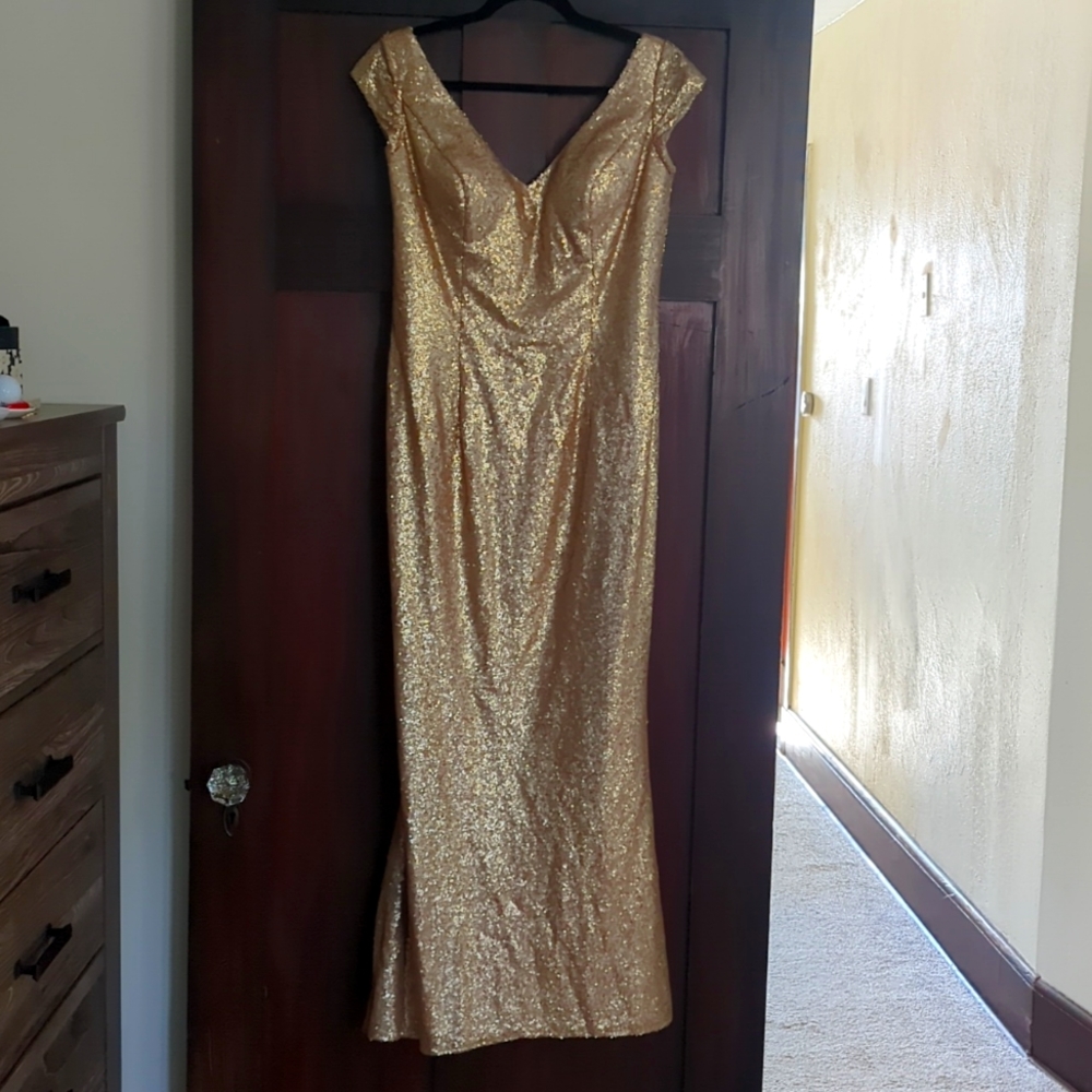 Bark Jay Sequin Designer Bridesmaid Dress Style: 1617